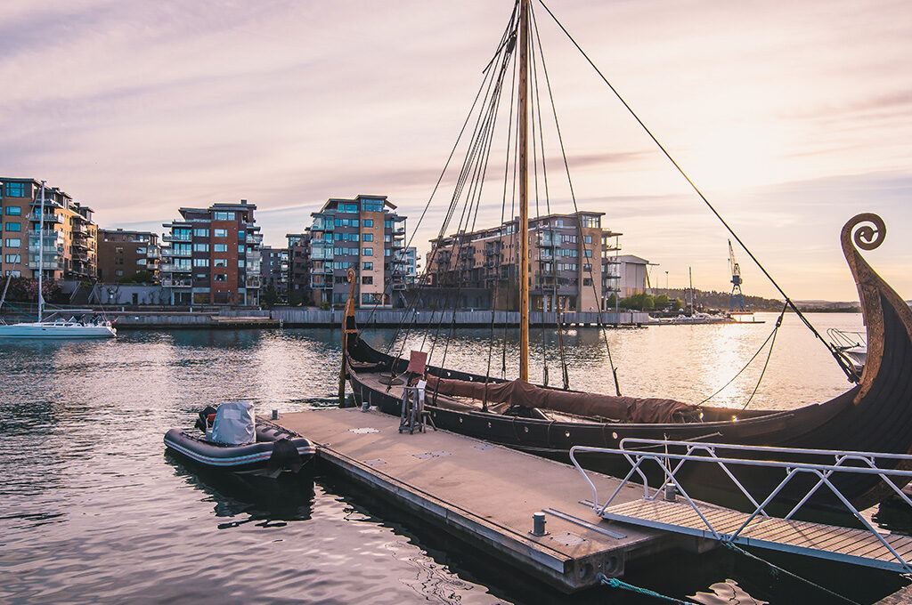 Viking-style river cruise Longship docked at a European city quay,Best European River Cruise Lines - VGUK Blog